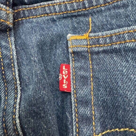 Levi's 501 T High Rise Tapered Button Fly Ankle Denim Jeans Womens Plus 20W Blue - Picture 5 of 16